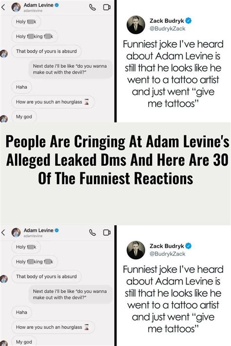 adam levine leaked nudes|People Are Cringing At Adam Levine’s Alleged Leaked DMs, And。